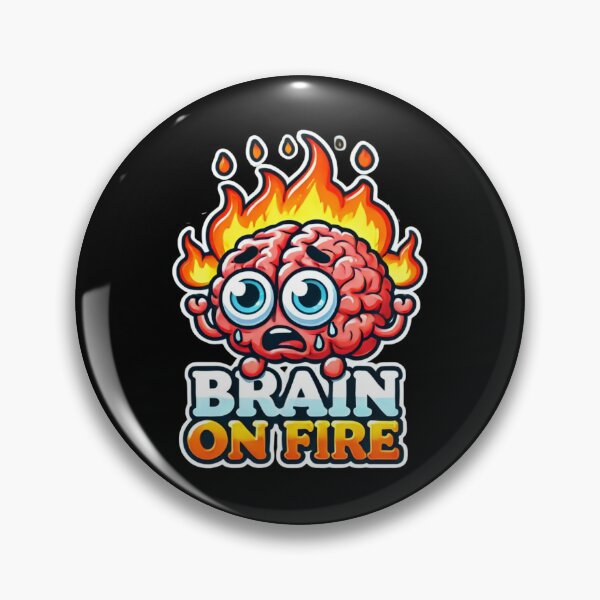 Item preview, Brain on Fire – Funny Overthinking Cartoon Design designed and sold by RowenaHicks.