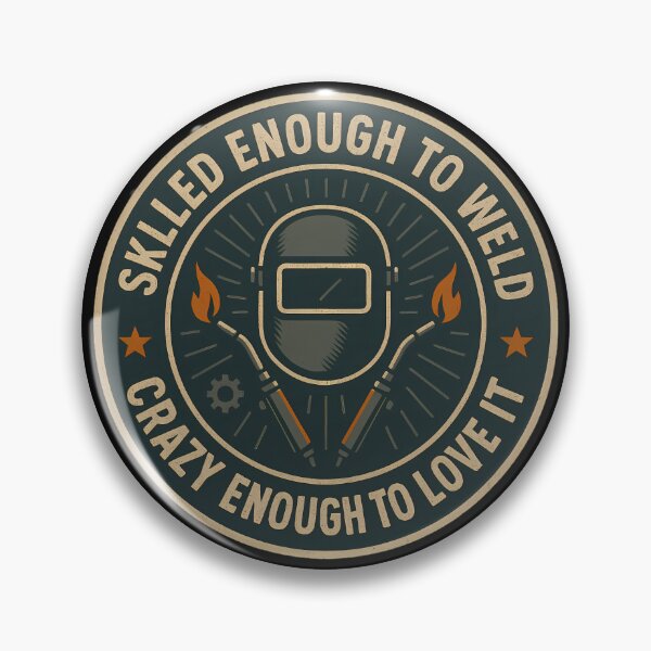 Item preview, Retro Welding Badge – Skilled and Crazy Emblem designed and sold by Dago345.