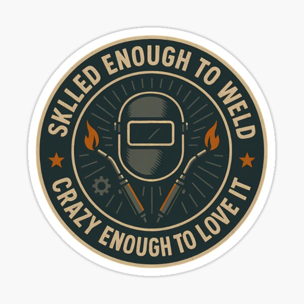 Item preview, Retro Welding Badge – Skilled and Crazy Emblem designed and sold by Dago345.