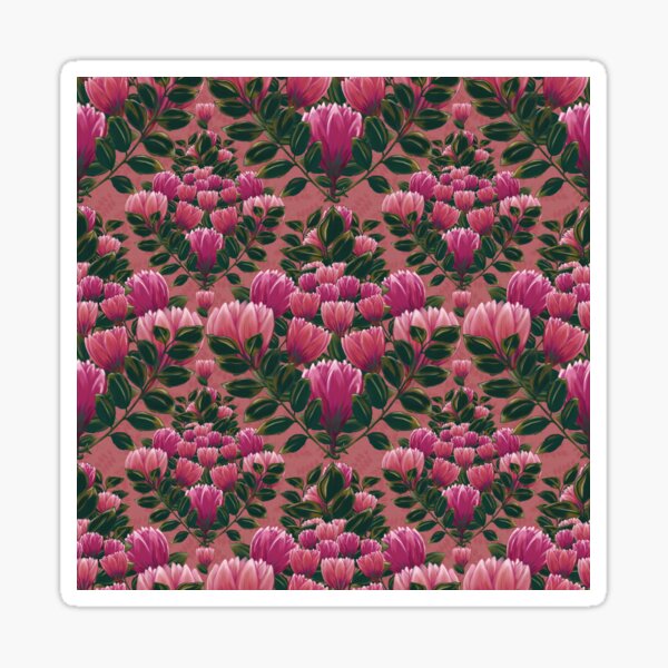 Item preview, Pink flowers and leaves designed and sold by InkYourVoice.