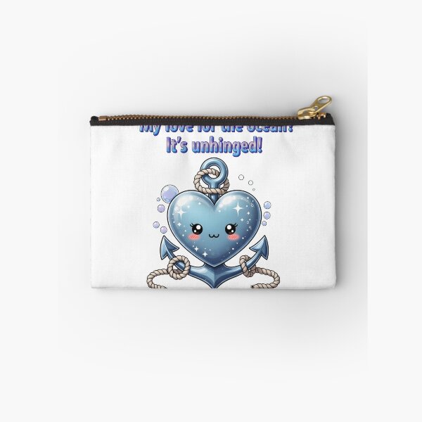 Item preview, My Love for the Ocean It's Unhinged Cute Kawaii Anchor Heart Sea Art designed and sold by AnnDesignStudio.