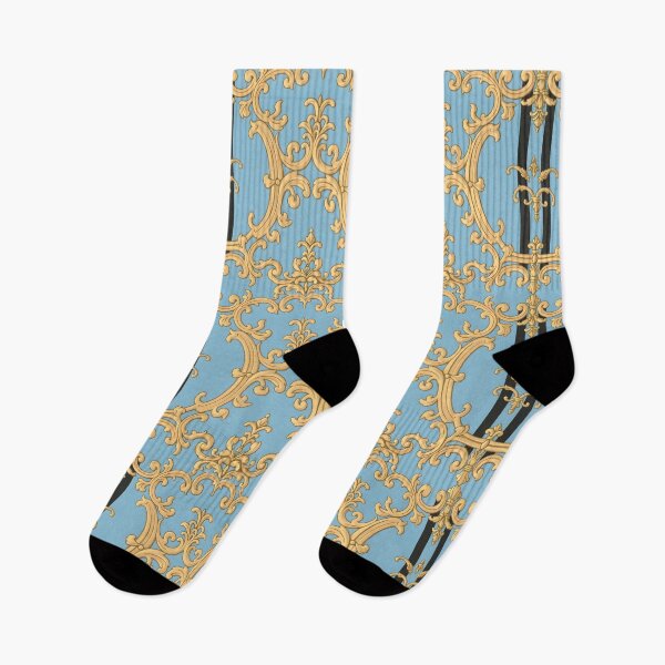 Item preview, Powder Blue & Black Striped Baroque designed and sold by DesignsByPrnces.