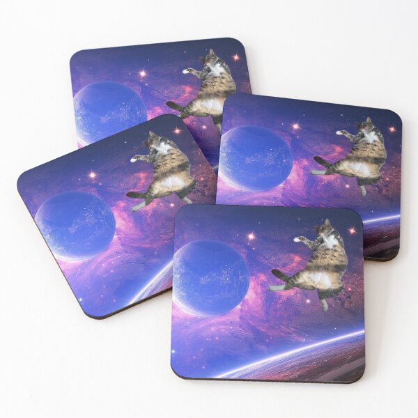 Item preview, Meatball the Fat Space Cat – Floating Through the Void designed and sold by DataUnicorn.