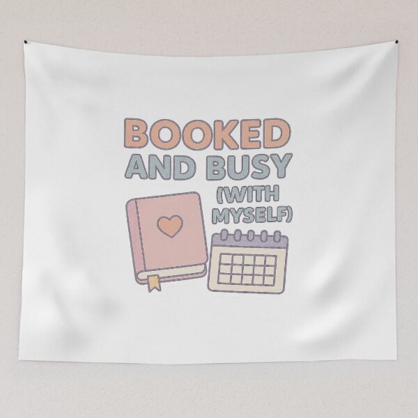 Item preview, Booked and Busy With Myself designed and sold by acupofcoffy.
