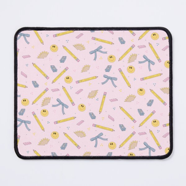 Item preview, Back to School- Dusty Blue Bows Pink Background designed and sold by Anna Katherine Lee.