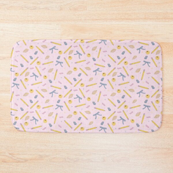 Item preview, Back to School- Dusty Blue Bows Pink Background designed and sold by Anna Katherine Lee.