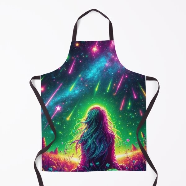 Item preview, Chica en un sueño de estrellas coloridas designed and sold by AD-Digital-Art.