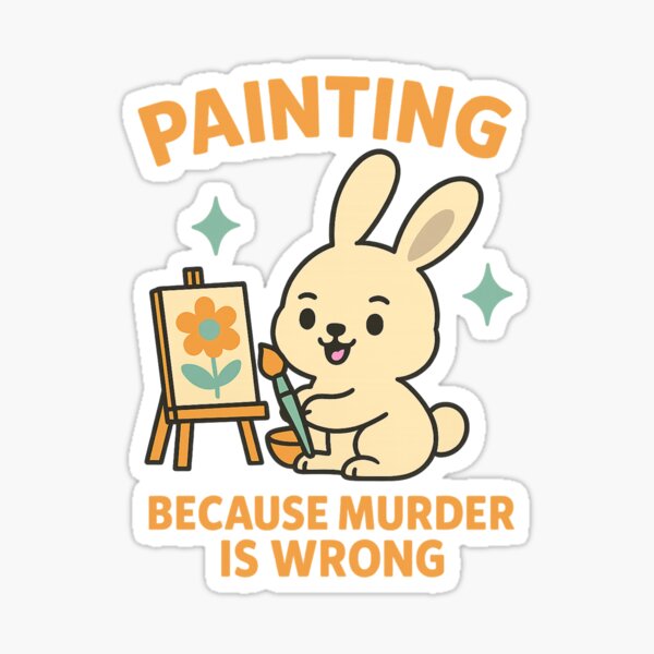 Item preview, Painting Because Murder Is Wrong designed and sold by OpenArt.