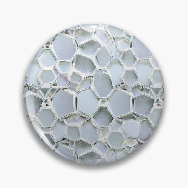 Item preview, Silver and White Freeform Honeycomb Faceted designed and sold by RoomShiners.