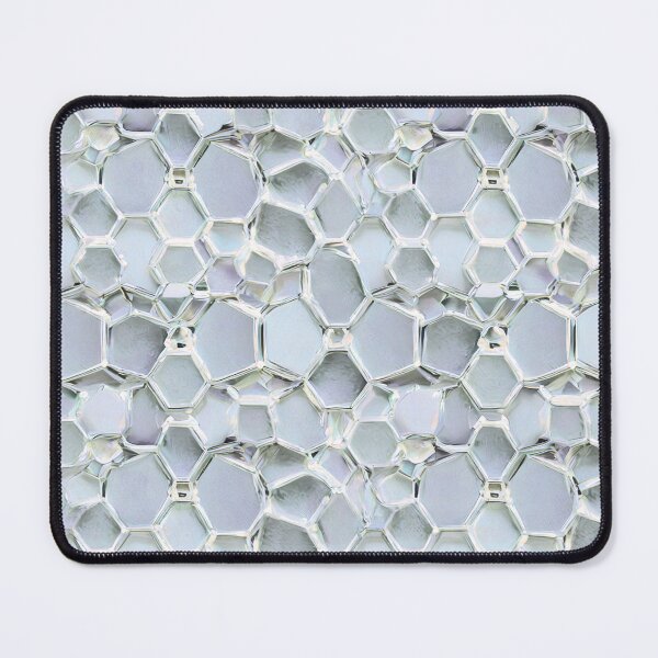 Item preview, Silver and White Freeform Honeycomb Faceted designed and sold by RoomShiners.