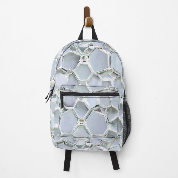 Item preview, Silver and White Freeform Honeycomb Faceted designed and sold by RoomShiners.