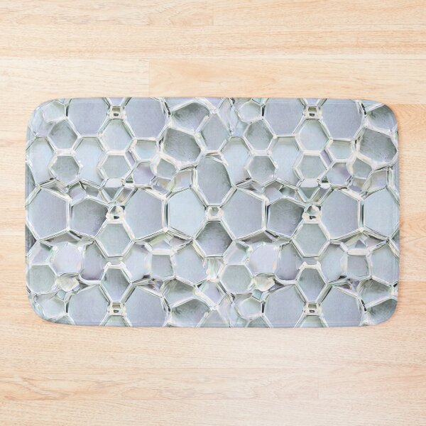 Item preview, Silver and White Freeform Honeycomb Faceted designed and sold by RoomShiners.