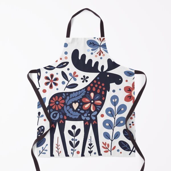Item preview, Majestic Forest Moose - Scandinavian Folk Art by heidiannemorris © designed and sold by FOLK ART FUSION by heidiannemorris.