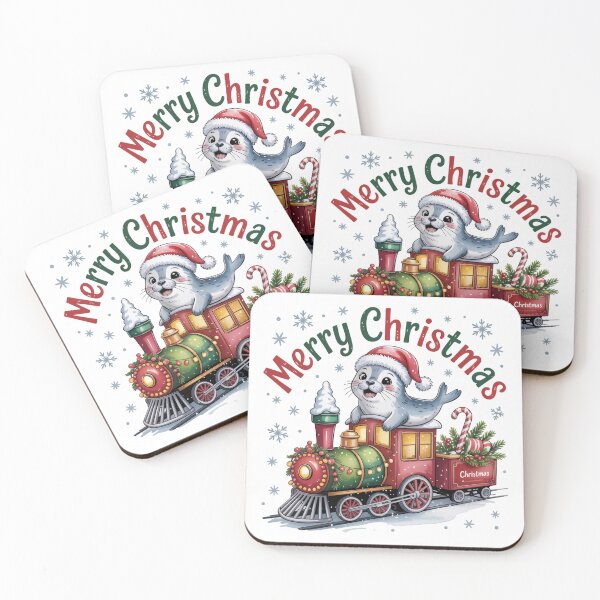 Item preview, christmas seal on train  designed and sold by jkrphoto.