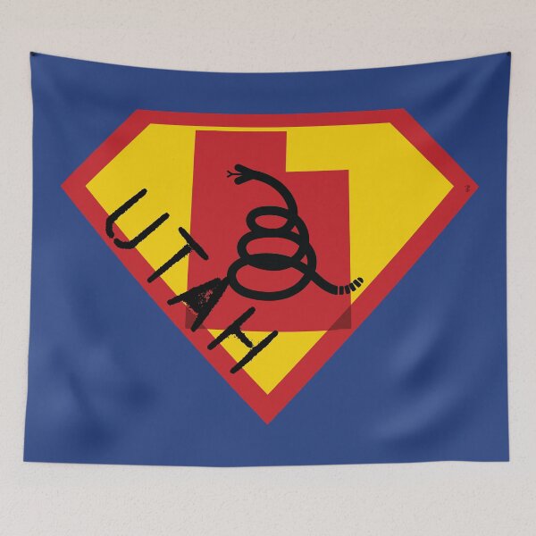 Item preview, UTAHN SHIELD - Freedom Is The Superpower - Modern Gadsden Snake Flag - Dont Tread On Me SUPERHERO UTAH spellout design designed and sold by pelagio.