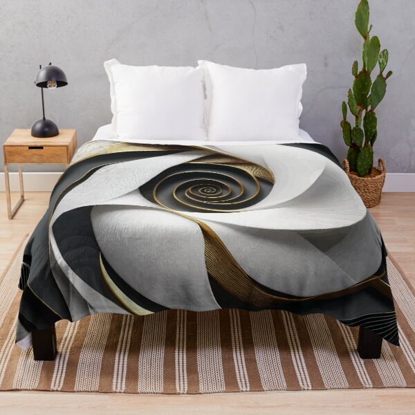 Item preview, White Black Gold Abstract 13 designed and sold by Vicky Brago-Mitchell®.