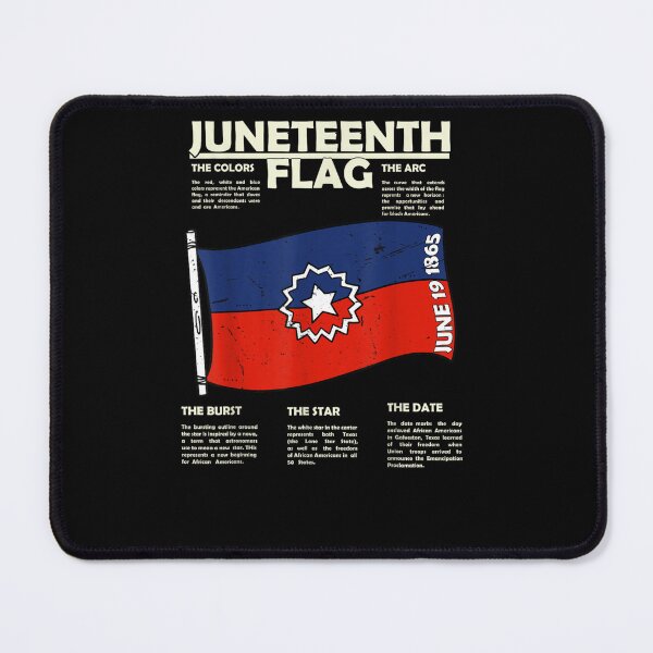 Artikelvorschau, Juneteenth Rot Weiß Blau Symbolische Flagge Zusammenbruch Bedeutung entworfen und verkauft von Juan Pedro Matta.