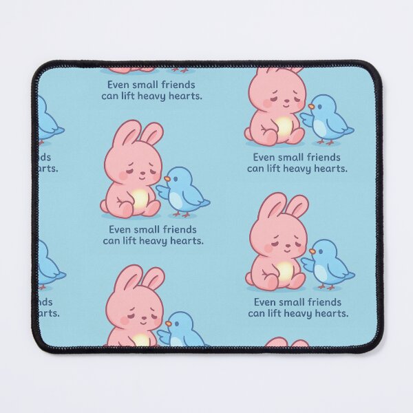Item preview, Even Small Friends Can Lift Heavy Hearts | Rabbit and Bird Art designed and sold by wibby-color.