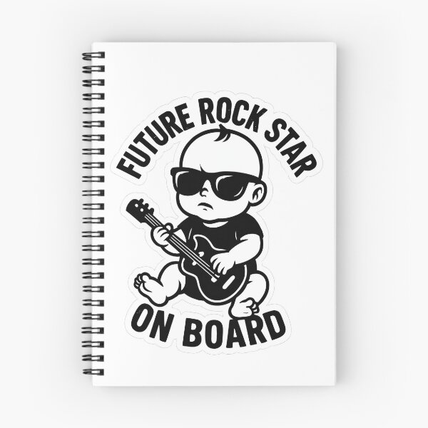 Item preview, Future Rock Star On Board Baby Sticker Art designed and sold by Trendy Sticker & Merch Collection - Express Yourself.