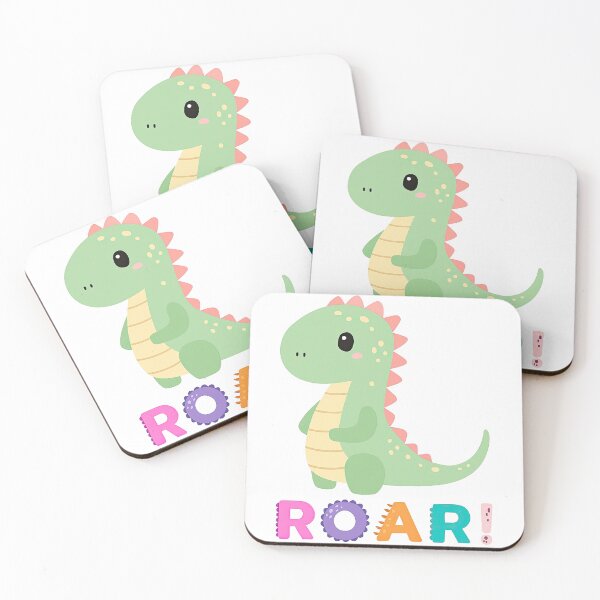Item preview, Cute Green Dinosaur Roar Kids Cartoon Design designed and sold by ArtfulWeave.