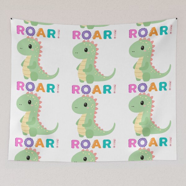 Item preview, Cute Green Dinosaur Roar Kids Cartoon Design designed and sold by ArtfulWeave.