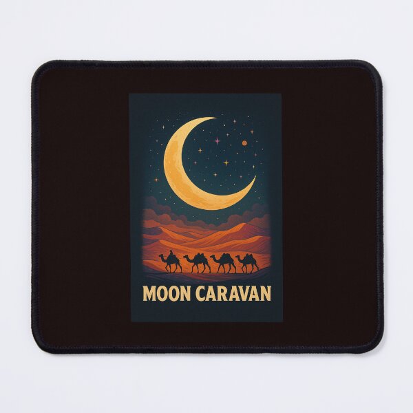 Item preview, Moon Caravan – Desert Camel Journey Under Moonlight designed and sold by Aucia.