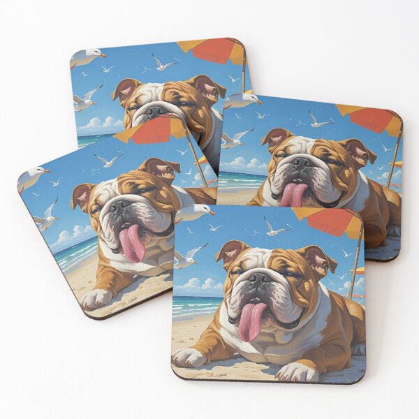 Item preview, Beach Day Bulldog designed and sold by Donejen.