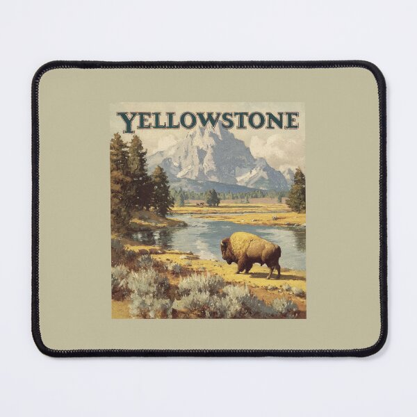 Item preview, A Vintage Illustration of Yellowstone National Park - US designed and sold by GoodOldVintage.