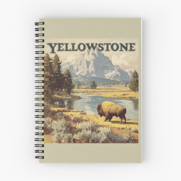 Item preview, A Vintage Illustration of Yellowstone National Park - US designed and sold by GoodOldVintage.