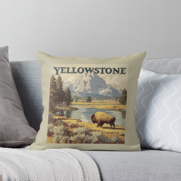 Item preview, A Vintage Illustration of Yellowstone National Park - US designed and sold by GoodOldVintage.