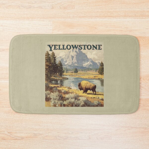 Artikelvorschau, Eine Vintage-Illustration des Yellowstone-Nationalparks - USA entworfen und verkauft von GoodOldVintage.