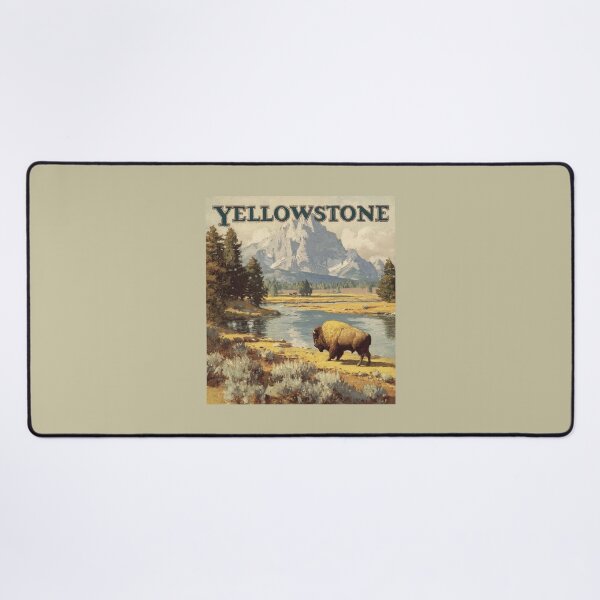 Item preview, A Vintage Illustration of Yellowstone National Park - US designed and sold by GoodOldVintage.