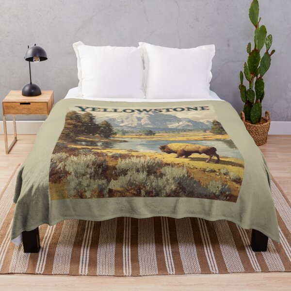 Item preview, A Vintage Illustration of Yellowstone National Park - US designed and sold by GoodOldVintage.