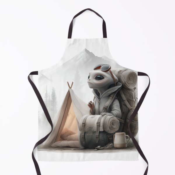 Item preview, Stylized Alien Character Hiking and Camping designed and sold by CreativeLarysa.