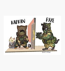 KAPKAN AND FUZE CATS Photographic Print