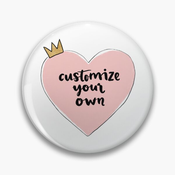 Item preview, Pink Heart with Crown and Customize Your Own Text designed and sold by olenapetol.