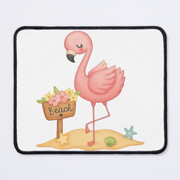 Item preview, Cute Pink Flamingo Beach Summer Design designed and sold by ArtfulWeave.