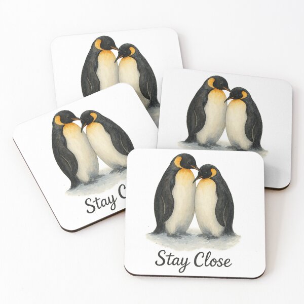 Item preview, Stay Close Penguin Pair designed and sold by KuLeo.