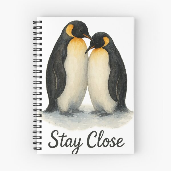 Item preview, Stay Close Penguin Pair designed and sold by KuLeo.