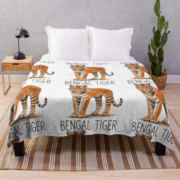 Item preview, Realistic Bengal Tiger Wildlife Illustration designed and sold by ArtfulWeave.
