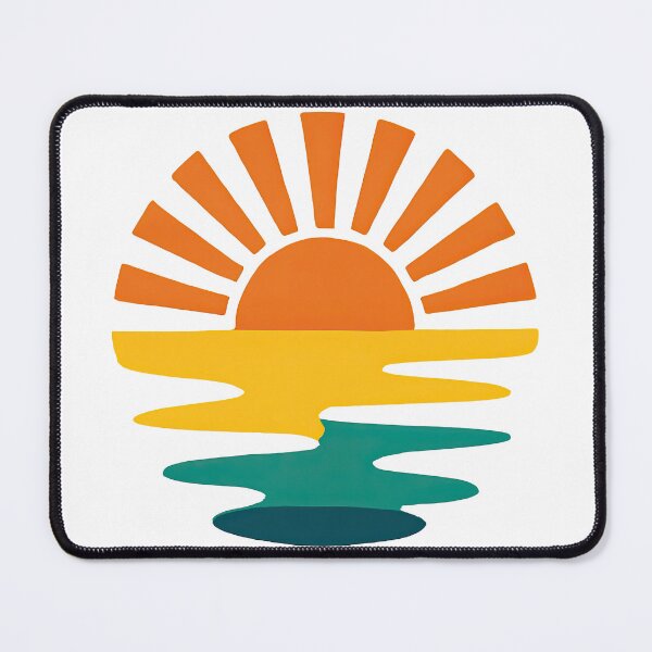 Item preview, Retro Sunset Beach Minimalist Design designed and sold by ArtfulWeave.