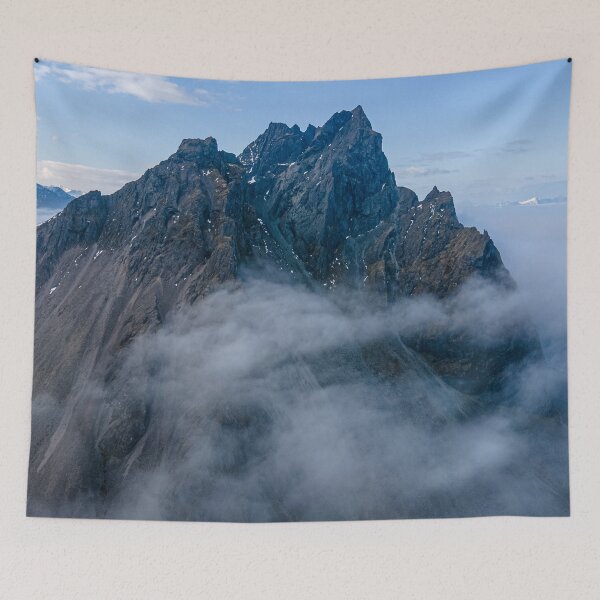 Item preview, Majestic Vestrahorn in the Mist – Iceland Aerial Photography designed and sold by Kristvin Gudmundsson.