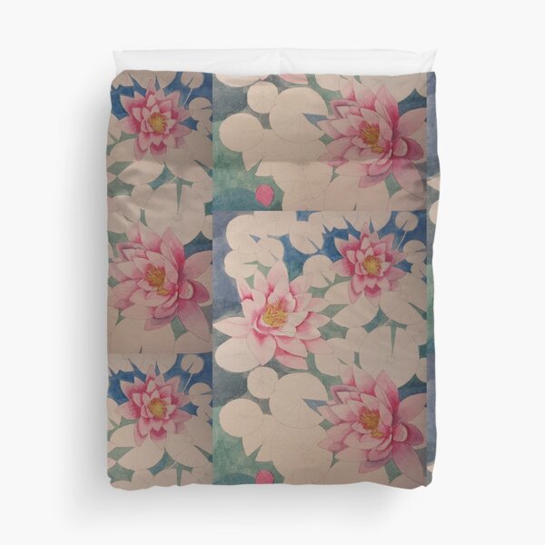 Item preview, Pink watercolour waterlilies (incomplete) designed and sold by esvb.