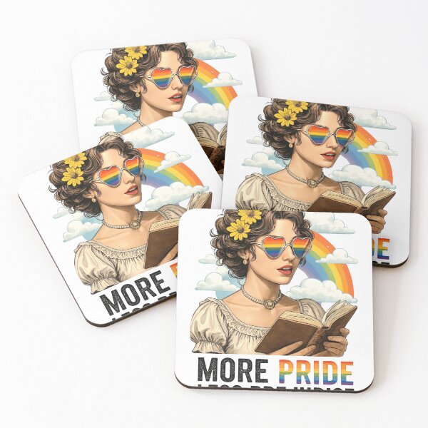 Item preview, More Pride Less Prejudice - LGBTQ+ Book Lover Pride Rainbow Vintage Art designed and sold by AbdS07.