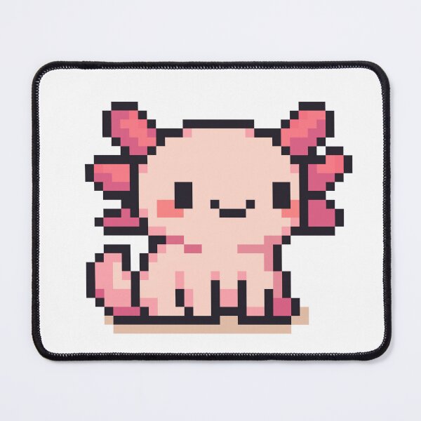 Item preview, Tiny Pixel Axolotl – Pink Standing Cutie designed and sold by retro_pixel.
