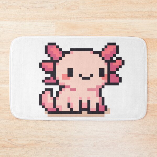Item preview, Tiny Pixel Axolotl – Pink Standing Cutie designed and sold by retro_pixel.