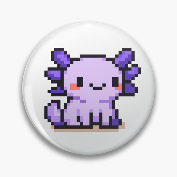 Item preview, Tiny Pixel Axolotl – Lavender Standing Cutie designed and sold by retro_pixel.