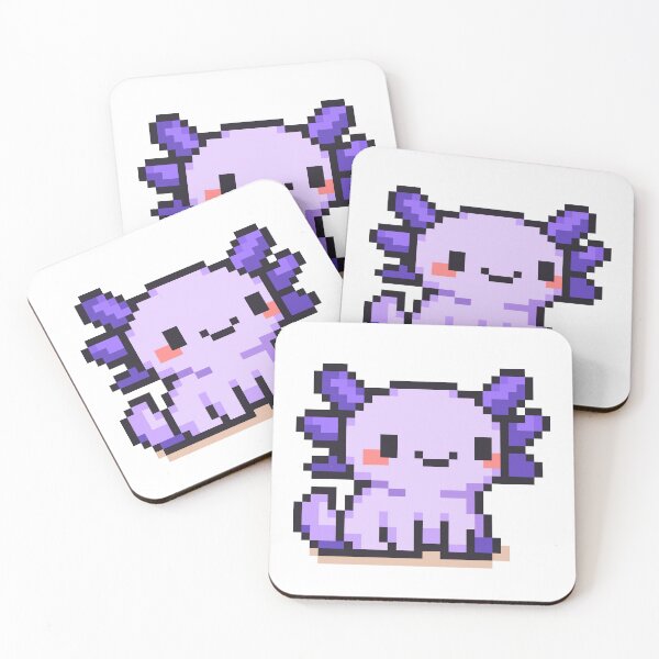 Item preview, Tiny Pixel Axolotl – Lavender Standing Cutie designed and sold by retro_pixel.