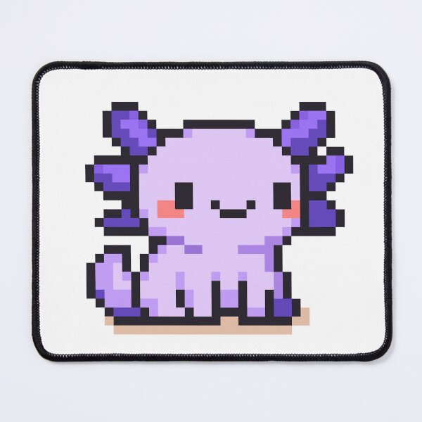 Item preview, Tiny Pixel Axolotl – Lavender Standing Cutie designed and sold by retro_pixel.