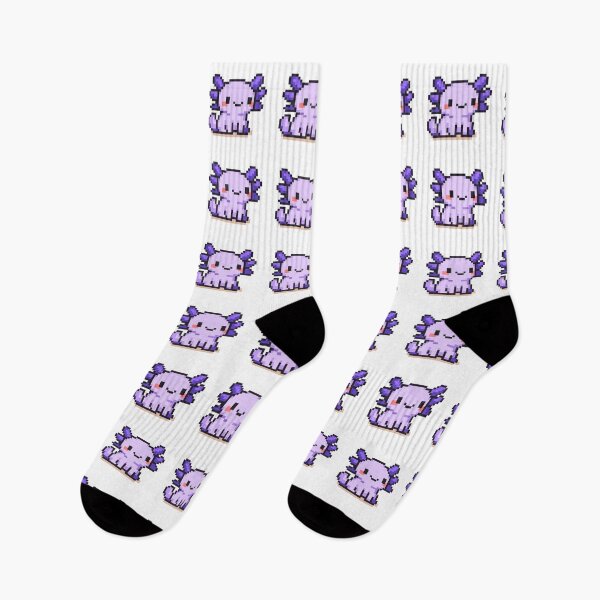 Item preview, Tiny Pixel Axolotl – Lavender Standing Cutie designed and sold by retro_pixel.